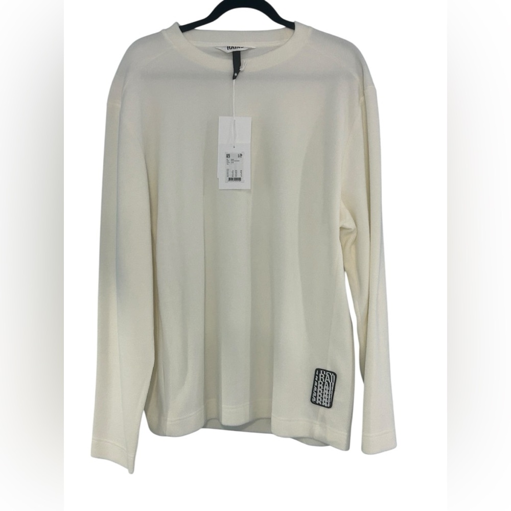 Rains Sweatshirt Men's Cream Fossil Fleece 18390 Pullover NWT Size Large